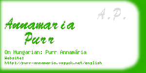 annamaria purr business card